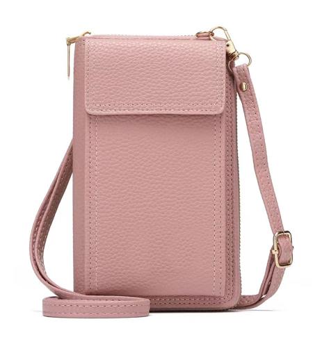 Compact Crossbody Smartphone Purse pink