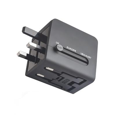 Universal Charging Multiadapter with 2x USB output.