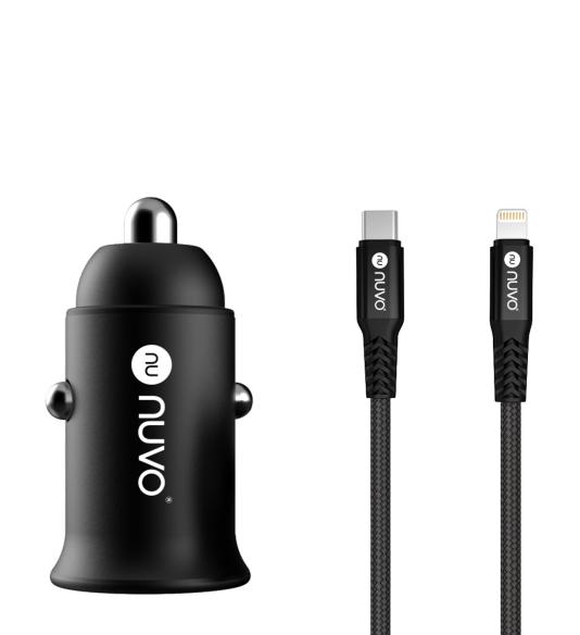 NUVO Power Delivery In-car Charger with Lightning Cable