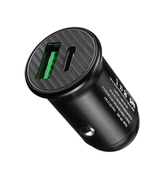 NUVO nabíjačka do auta Power Delivery s lightning káblom