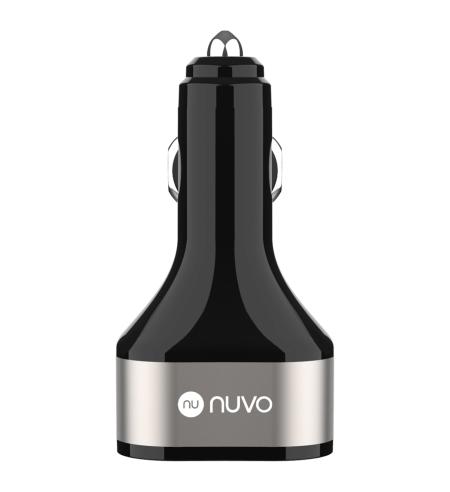 NUVO 44W In-car Charger with 2x USB and 1x USB-C Outputs black