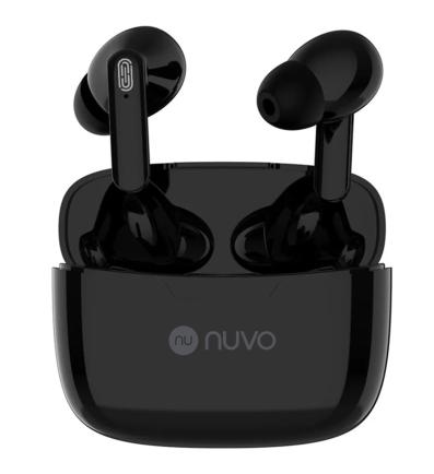 NUVO bezdrôtové stereo slúchadlá s nabíjacím puzdrom čierne 2