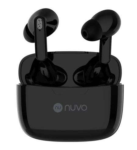NUVO bezdrôtové stereo slúchadlá s nabíjacím puzdrom čierne