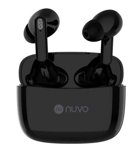 NUVO bezdrôtové stereo slúchadlá s nabíjacím puzdrom čierne