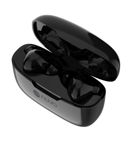NUVO bezdrôtové stereo slúchadlá s nabíjacím puzdrom čierne