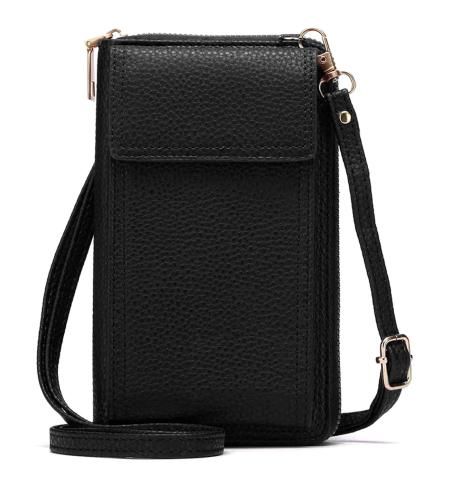 Compact Crossbody Smartphone Purse black