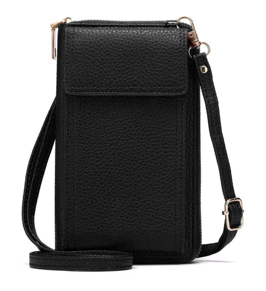 Compact Crossbody Smartphone Purse black