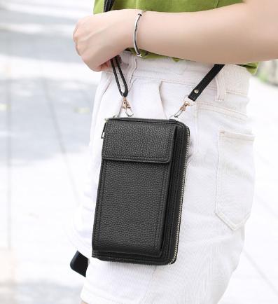 Compact Crossbody Smartphone Purse black 2