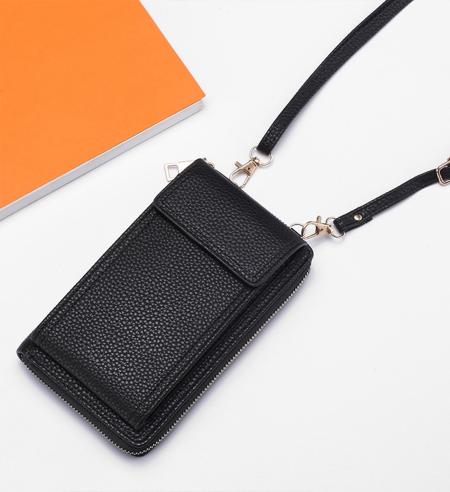 Compact Crossbody Smartphone Purse black