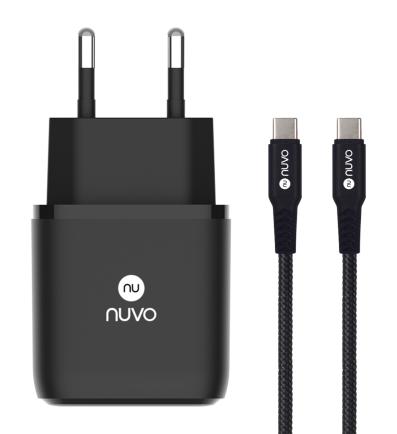 NUVO sieťová nabíjačka Power Delivery s USB-C káblom