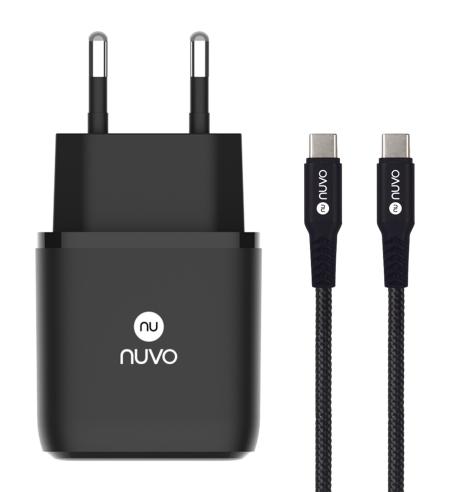 NUVO sieťová nabíjačka Power Delivery s USB-C káblom