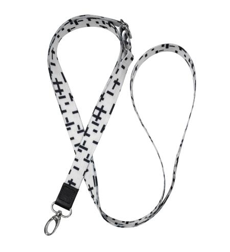 Phone Lanyard white pattern