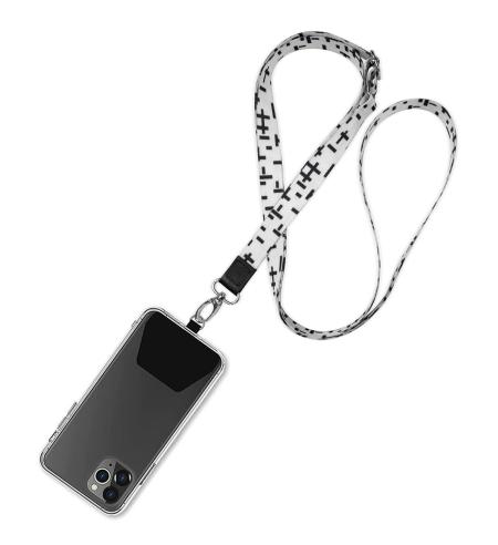 Phone Lanyard white pattern