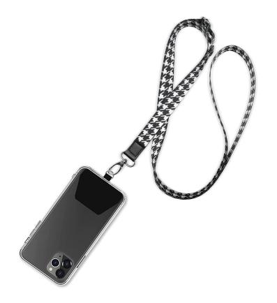 Phone Lanyard black pattern 2