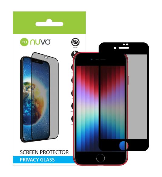 NUVO Privacy Glass Screen Protector for Apple iPhone SE (2022)