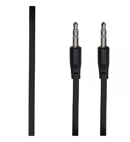 NUVO Prepojovací kábel AUX 2 x 3.5 mm, čierny
